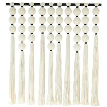 IOWER Large Macrame Wall Hanging Macrame Wall Decor Sphericity Cotton Textile Wall Hanging Boho Wall Decor Art Fiber Yarn Art Handmade 39" Wx39 L