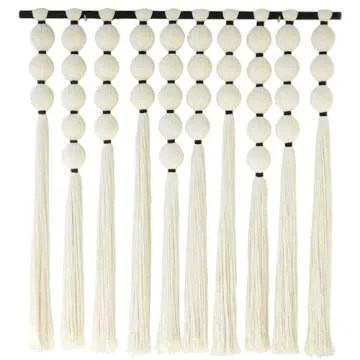 IOWER Large Macrame Wall Hanging Macrame Wall Decor Sphericity Cotton Textile Wall Hanging Boho Wall Decor Art Fiber Yarn Art Handmade 39" Wx39 L