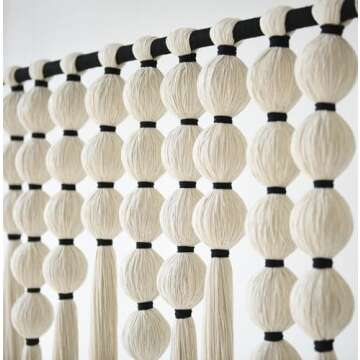 IOWER Large Macrame Wall Hanging Macrame Wall Decor Sphericity Cotton Textile Wall Hanging Boho Wall Decor Art Fiber Yarn Art Handmade 39" Wx39 L