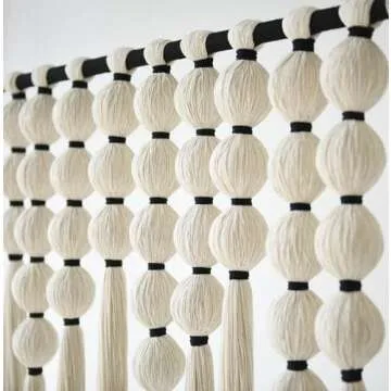 IOWER Large Macrame Wall Hanging Macrame Wall Decor Sphericity Cotton Textile Wall Hanging Boho Wall Decor Art Fiber Yarn Art Handmade 39" Wx39 L