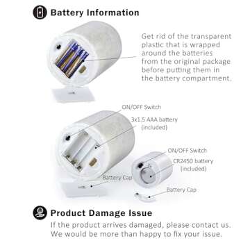 FURORA LIGHTING LED Flameless Candles with Remote Control, White in Set of 8, Real Wax Battery Operated Pillars and Votives LED Candles with Flickering Flame and Timer Featured