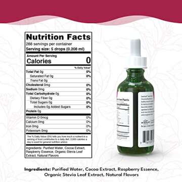 SweetLeaf Stevia Liquid Sweet Drops - Chocolate Raspberry Flavored Drops, Stevia Liquid Sweetener, Z...