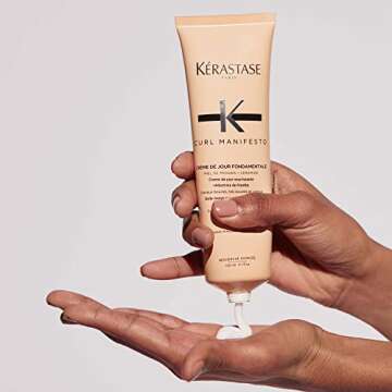 KÉRASTASE Curl Manifesto Crème de Jour Fondamentale Hair Cream - Leave In Treatment & Heat Protectant, Controls Frizz & Enhances Curls, 5.07 Fl Oz