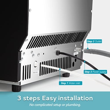 EUHOMY 99lbs Ice Maker - Stainless Steel & Versatile