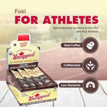 UnTapped Coffee Infused Maple Syrup Packets for Endurance