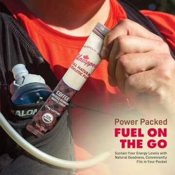 UnTapped Coffee Infused Vermont Maple Syrup Packets for Athletes, Box of 20-1 fl oz | Pure Maple Syrup with Organic Coffee for Natural Endurance Energy | Fuel to Keep You Running Longer