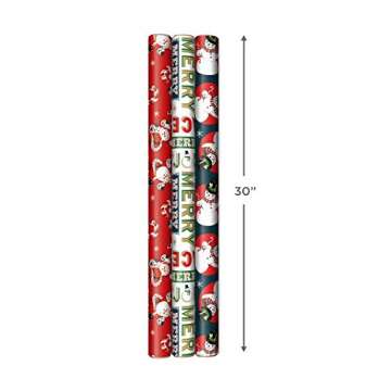 Vintage Christmas Wrapping Paper Set - 120 sq.ft. - Hallmark