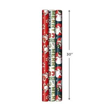 Vintage Christmas Wrapping Paper Set - 120 sq.ft. - Hallmark