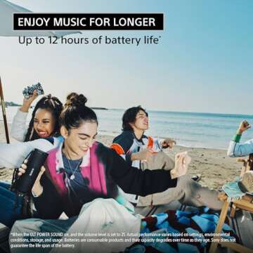 Sony ULT Field 1 Waterproof Portable Bluetooth Speaker, Enhanced Bass, 12h Battery, IP67 Rated Dustproof Shockproof Rustproof, Detachable Strap, SRSULT10W, Off White