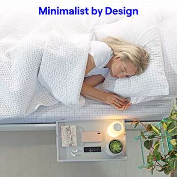 BedShelfie Bedside Shelf for Bunk Bed & Top Bunk, College Dorm Room Essentials, Loft Nightstand, Floating Bed Side Table Tray Storage, Dorm Room Decor, College Dorm Essentials - Minimalist Natural