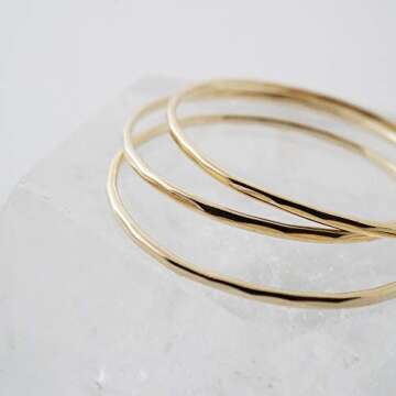 Honeycat Super Skinny Stacking Rings Trio Set | Minimalist Jewelry
