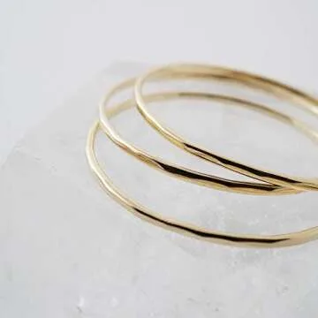 Honeycat Super Skinny Stacking Rings Trio Set | Minimalist Jewelry
