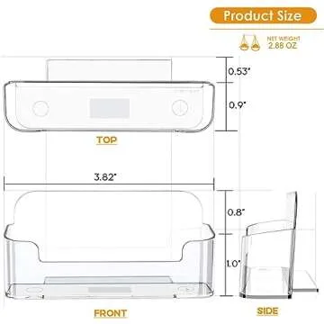 MaxGear 6 Pack Acrylic Business Card Holder for Desk, Clear Plastic Display Stand Fits 50 Business Cards, Elegant Desktop Organizer for Home and Office