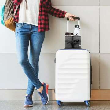 Travel Cup Holder for Suitcase - Hands-Free Use