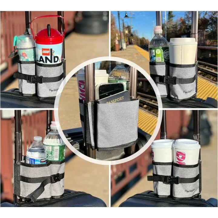 Travel Cup Holder for Suitcase - Hands-Free Use