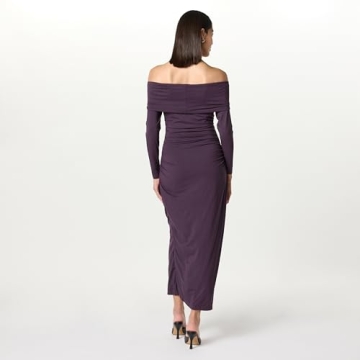 The Drop Women’s Stevie Off Shoulder Maxi Dress Perfect Plum