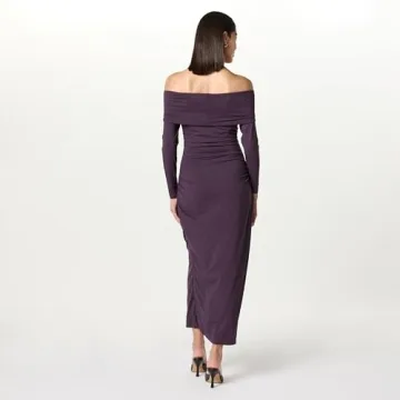The Drop Women’s Stevie Off Shoulder Maxi Dress Perfect Plum