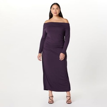 The Drop Women’s Stevie Off Shoulder Maxi Dress Perfect Plum
