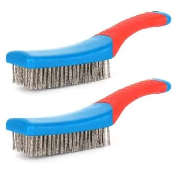 Durable 2 Pack Wire Brushes for Metal and Paint Cleaning