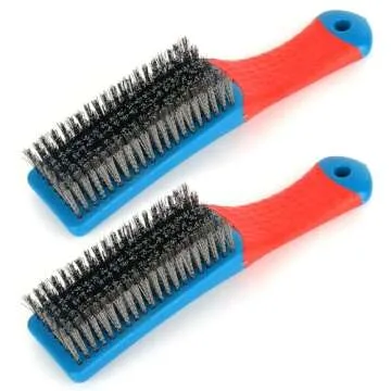 Durable 2 Pack Wire Brushes for Metal and Paint Cleaning