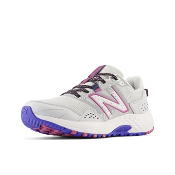 New Balance Women's 410 V8 Trail Running Shoe - Grey Matter/Marine Blue/Scorpio Size 9