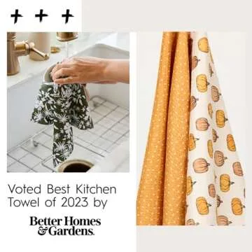 GEOMETRY Fall Kitchen Towels - Quick-Dry and Absorbent