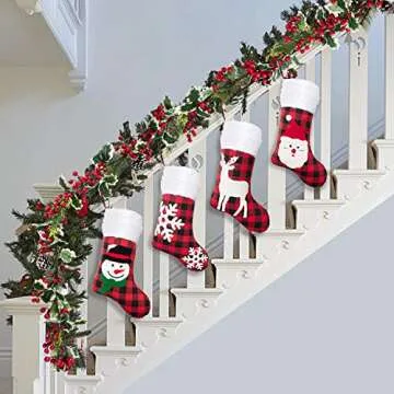 Jelofly 7FT Red Berry Christmas Garland with Pine Cone Needle Garland Christmas Xmas Decorations Indoor Outdoor Garden Gate Home Fireplace Decoration Winter Christmas Holiday New Year Decor