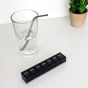 EZY DOSE Weekly Pill Organizer for 7 Days, Travel-Friendly