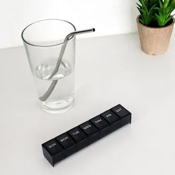 EZY DOSE Weekly Pill Organizer for 7 Days, Travel-Friendly