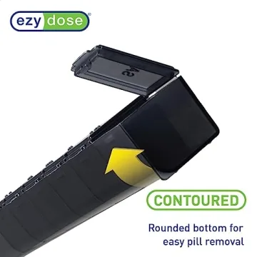 EZY DOSE Weekly Pill Organizer for 7 Days, Travel-Friendly