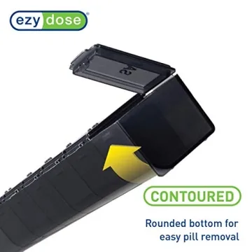 EZY DOSE Weekly Pill Organizer for 7 Days, Travel-Friendly