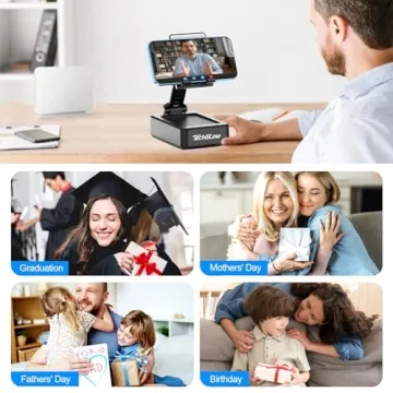 TechGlow Gifts for Men Women Foldable Cellphone Stand with Bluetooth Speaker and Power Bank Birthday Gift Idea for Mom Dad Cool Gadget Tech Gifts