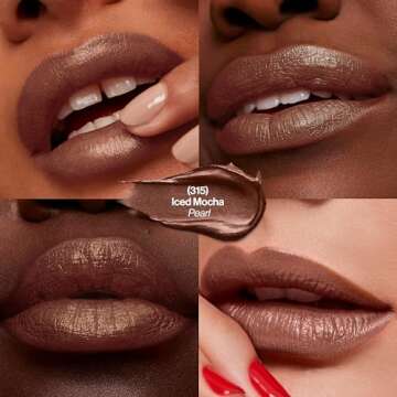 Revlon Super Lustrous Lipstick, Creamy Formula For Soft, Fuller-Looking Lips, Moisturized Feel, 315 Iced Mocha, 0.15 Oz