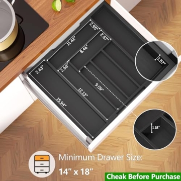 Expandable Bamboo Drawer Organizer for Kitchen Storage