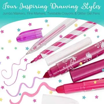 Fruit Scented Markers Set with Unicorn Pencil Case