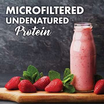 BlueBonnet Nutrition Whey Protein Isolate Powder From Grass Fed Cows, 26g of Protein, No Sugar Added, Gluten & Soy free, kosher Dairy, 2 Lbs, 28 Servings, French Vanilla Flavor