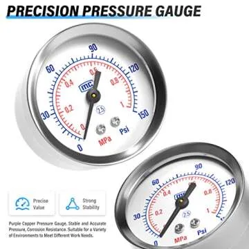 TAILONZ PNEUMATIC 1/4 Inch NPT Automatic Drain Air Filter Pressure Regulator Combo Piggyback, Air Tool Compressor Filter with Gauge AW2000-02D