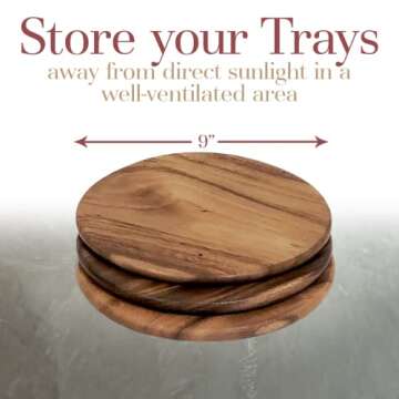 Shop Acacia Wood Round Serving Plates - Set of 4