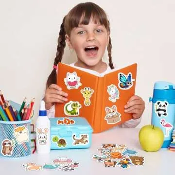 RINOLY 100 PCS Water Bottle Stickers for Kids,Waterproof Vinyl Animal Stickers for Kids,Skateboard,Laptop Stickers for Girls Boys Classroom Prizes