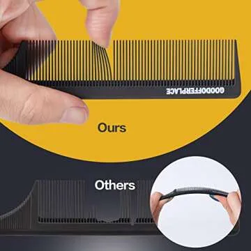 Goodofferplace 4 PCS Rat Tail Combs Parting Rattail Combs Teasing Fine Tooth Comb with Metal Pick for Curly Hair,Detangling Combs for Women,Parting Combs for Braiding,Styling Hair(Black)