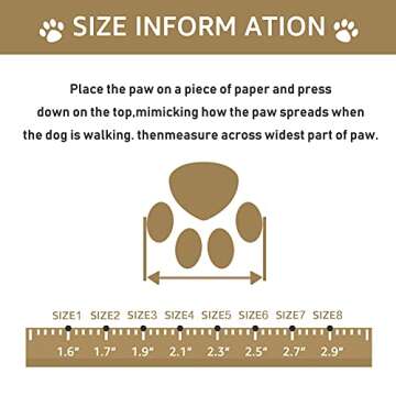 XSY&G Dog Boots,Waterproof Dog Shoes,Dog Booties with Reflective Strips Rugged Anti-Slip Sole and Skid-Proof,Outdoor Dog Shoes for Medium Large Dogs 4Pcs Leopard-Size 6