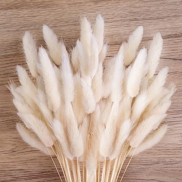 JOHOUSE 120PCS 17inch White Bunny Tails Decor for Weddings and Home