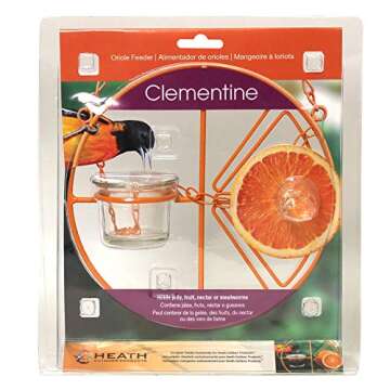 Durable Heath Clementine Oriole Feeder for Bird Lovers