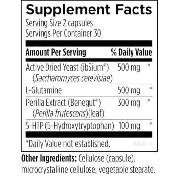 Designs for Health IBSynergy - Support GI Health, Digestion + Brain-Gut Connection - Enteric Nervous System Support Supplement with 5-HTP, L-Glutamine + Saccharomyces (60 Capsules)
