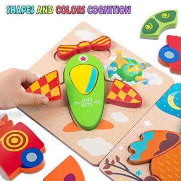 Ayeboovi Puzzles for Kids Ages 1+ Toddler Puzzles Gift for Boys Girls Child Educational Toy (Modern Life)