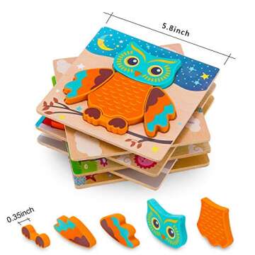 Ayeboovi Puzzles for Kids Ages 1+ Toddler Puzzles Gift for Boys Girls Child Educational Toy (Modern Life)