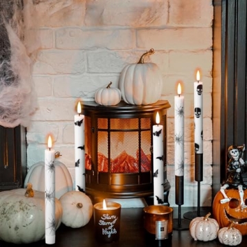 DRomance Halloween Flameless Taper Candles with Remote Control