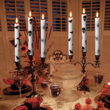 DRomance Halloween Flameless Taper Candles with Remote Control