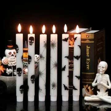 DRomance Halloween Flameless Taper Candles with Remote Control