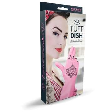 Genuine Fred TUFF DISH Tattooed Gloves for Stylish Washing